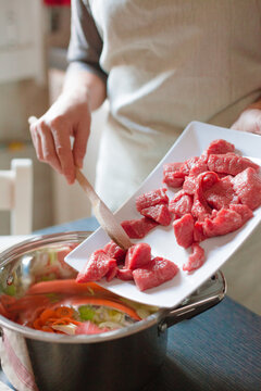 Woman preparing food