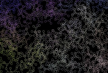 Dark Multicolor vector backdrop with artificial intelligence data.