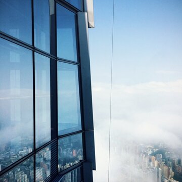 View of Hong Kong from one of the tallest buildings in the world