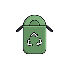 trash can vector design template illustration