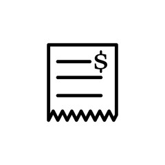 Bill Icon Design Vector Template Illustration