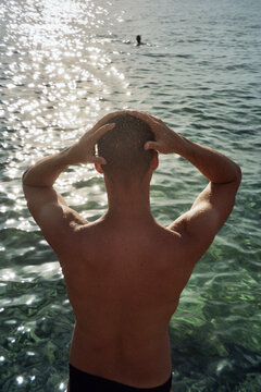 Sunset on the beach.