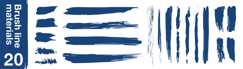 Brush touch material, ink splash, handwritten texture, texture material, rough lines, ink lines, Japanese style, Asian taste vector illustration