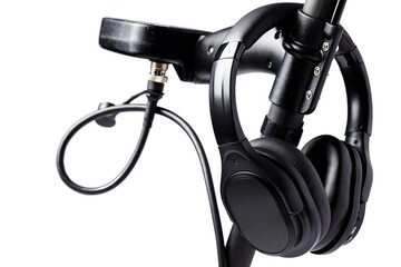 Black metal detector isolated on white background