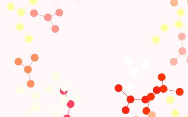 Light Red, Yellow vector texture with artificial intelligence concept.