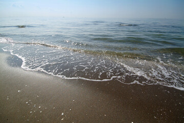 波打ち際、幕張の浜（千葉市美浜区）