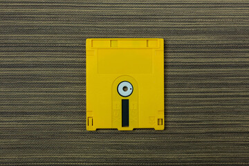 diskette for disk system vintage technology image top view.