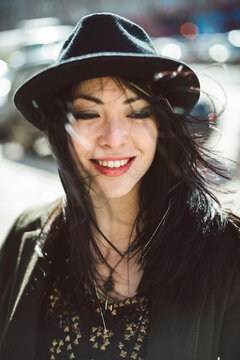 Happy smiling asian girl portrait