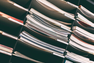 Catalogue archive on a business office.