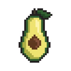 Fototapeta premium pixel art avocado