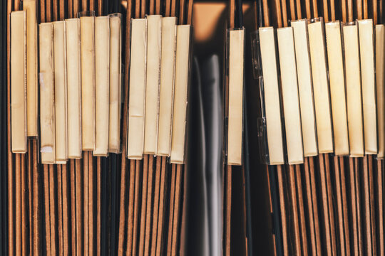 Organized folders on office.