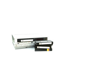 Video tape on white background