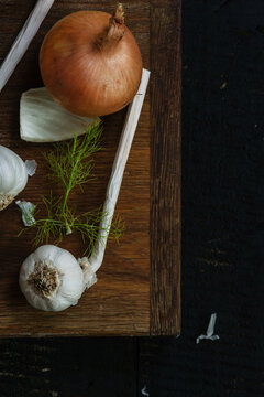 Garlic,fennel and onion.