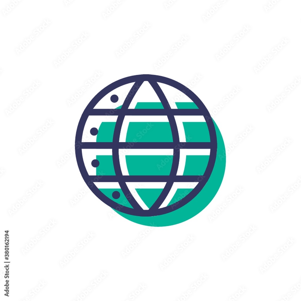 Sticker global business concept