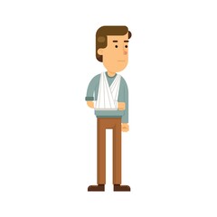 man with broken arm