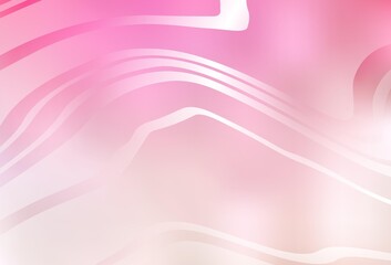 Light Pink, Yellow vector background with bent lines.