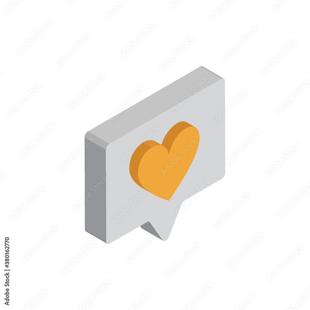 Poster heart shaped icon