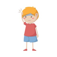 Boy having a headache