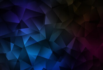 Obraz premium Dark BLUE vector abstract polygonal pattern.