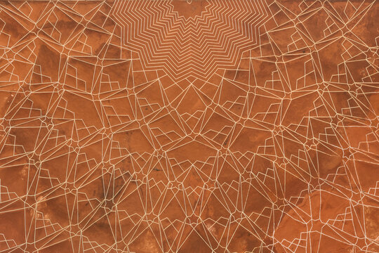 Detail of Islamic art on Taj Mahal, AGRA INDIA