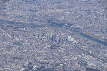 The view from an airplane in Japan