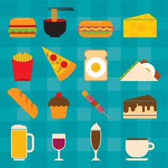 Collection of food icons