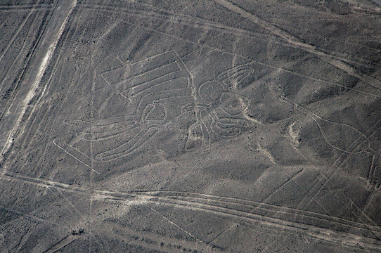 Aerial view of Nasca lines in Peru