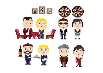 Restaurant interior set