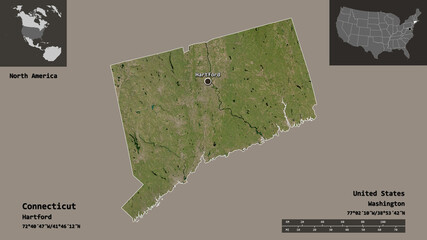 Connecticut, state of Mainland United States,. Previews. Satellite