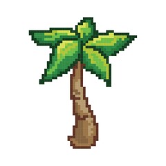 Obraz premium Pixelated green tree