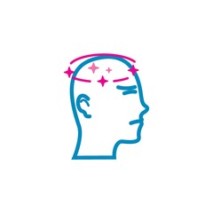 Head with dizzy concept