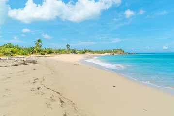 Happy bay beach on the caribbean island of st.maarten.
