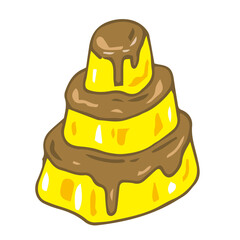 3段重ねプリン　かわいい　大・中・小