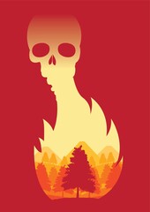 Deforestation concept