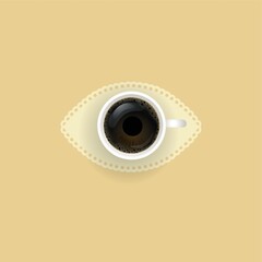 Coffee eye concept