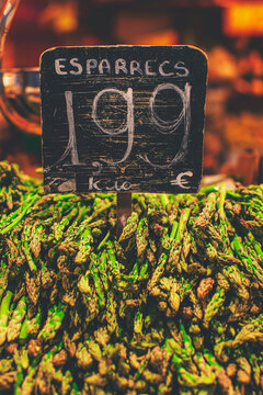 Asparagus on the market.