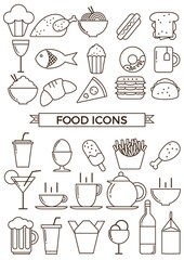 Collection of food icons