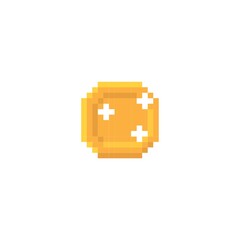 Pixelated gold coin