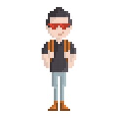 Obraz premium Pixel art man fashion