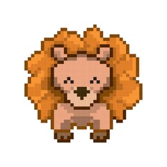 Pixel art lion