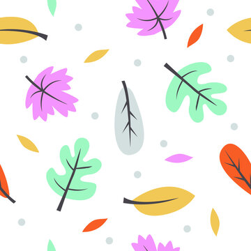 colorful leaf mapple pattern