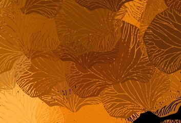 Fototapeta na wymiar Light Orange vector background with abstract shapes.
