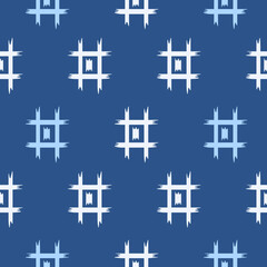 Obraz premium Japanese Crosshatch Vector Seamless Pattern