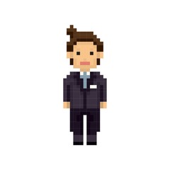 Fototapeta premium Pixel art man
