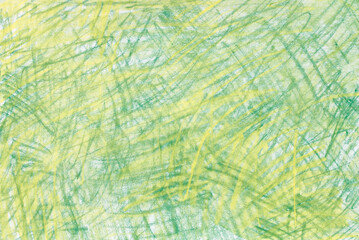 green and yellow  pastel crayon drawing background texture