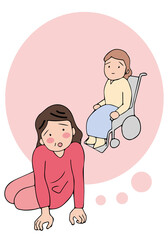 将来へ不安を感じる高齢者