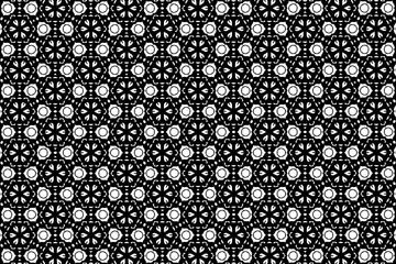 Ornament with elements of black and white colors.