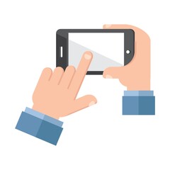 hand holding smartphone