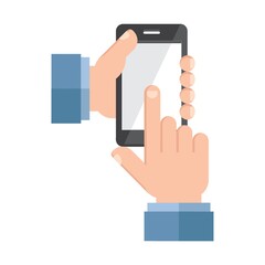 hand holding smartphone