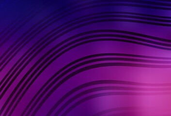 Obraz premium Dark Purple vector texture with wry lines.